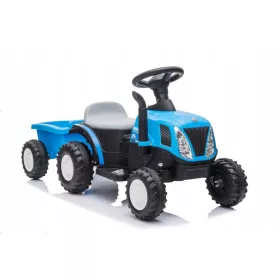  Elektromos traktor gyerekeknek - Akkumulátor traktor kék pótkocsival