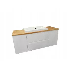  Fürdőszoba szekrény a mosdó alatt 120 tölgy felső