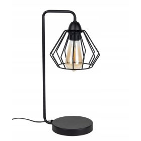 Éjszakai asztali lámpa fekete tetőtéri gyémánt huzal