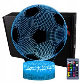   Gyermek éjszakai lámpa - 3D -s lámpa LED USB LED +pilóta futball ajándék