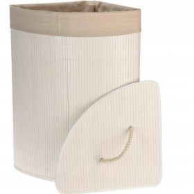   Ruhakosár - Bathroom Solutions szabadon álló szennyeskosár, 60l, barna és bézs árnyalatok