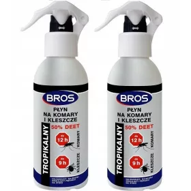   Rovarriasztó - 2 x Bros szúnyogokhoz és kullancsokhoz 50% DEET Super Strong