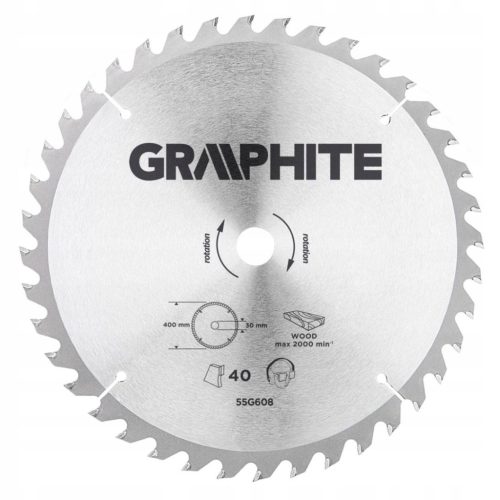  Grafit 55H608 fa vágótárcsa 400x30 mm 40 fog