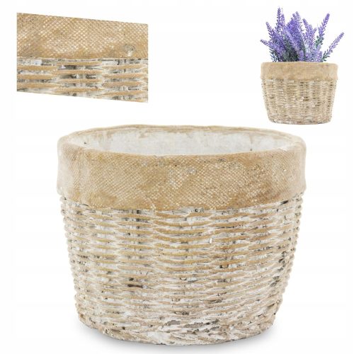  Duwen virágcserép 17,5 cm x 17,5 x 14 cm átmérőjű 17,5 cm kerámia barna és bézs árnyalatai