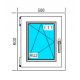 Ablak - PVC Windows 900x2100 Ru White, balra