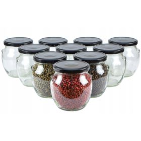 Élelmiszertartó - Üvegek, 520 ml, átlátszó, 10 db