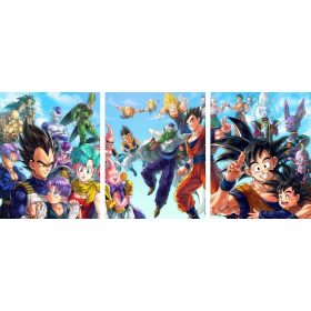  3x DRAGON BALL FALFESTÉS TÖRTÉNETE 50x70