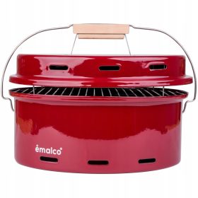    KIÁRUSÍTÁS Bordó zománcozott turista grill kemping, barbeque, expedíció