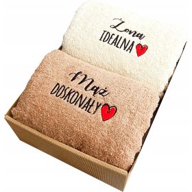   Törölköző szett - ESKÜVŐI AJÁNDÉK TÖRLŐKÉSZLET 70x140 TÖRÖLÖKÖL