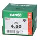  Fekete SPAX csavarok 4x50 T20 teljes menetes 200 db