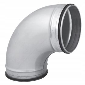   Préselt könyök 90 fokos tömítéssel, átmérő 125 spiro