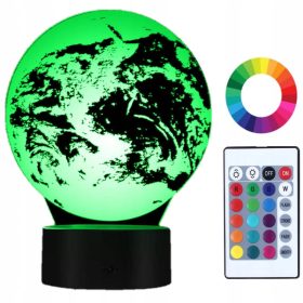   Gyermek éjszakai lámpa - Éjszakai lámpa 3D Led Globe Gravírozott Globe