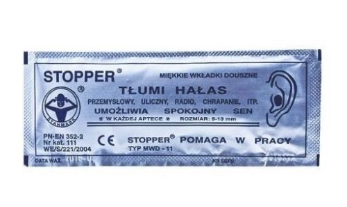 Stopper MWD-11 zajcsökkentő füldugók és füldugók