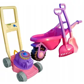 74 cm Nagy homokos talicska, kert + fűnyíró