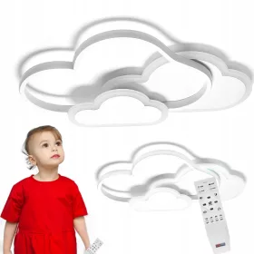    LED MENNYEZETI LÁMPA GYERMEKEKNEK, FELHŐK 58W, TÁVIRÁNYÍTÓS