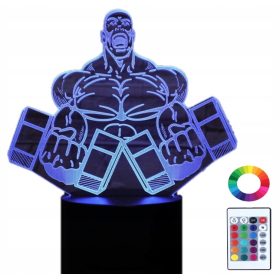   Gyermek éjszakai lámpa - 3D LED éjszakai lámpa Gym Fitness Club gravírozás