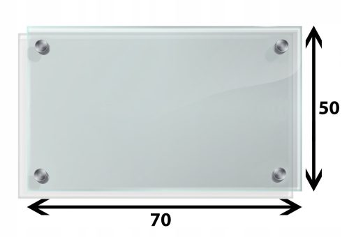 Üveglap 70 x 50 x 4 mm, polírozott edzett üveg