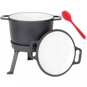   Bogrács - MAGYAR MAGYAR VADÁSZGRILL Öntöttvas KONYHA zománc