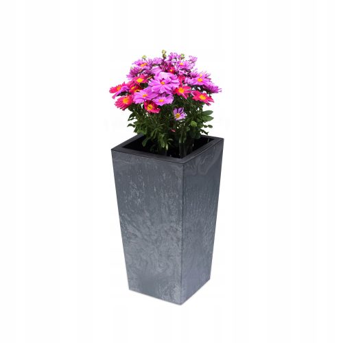  Valle Verde virágcserép 27 cm x 27 x 50 cm átmérő 27 cm műanyag szürke és ezüst árnyalatok