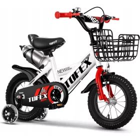   Gyermek kerékpár - Kerékpár kerékpár gyerekeknek BMX 12 hüvelykes kosár palack