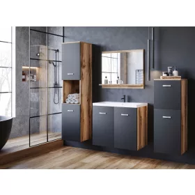  Bratex Malo fürdőszobabútor szett, 5 db fekete