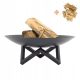  Fire Pit 60cm 3mm Black Frame Grill Tábortűz