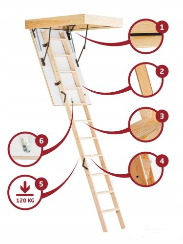 PADLÓLÉPCSŐ 120X70 2,75-3,20