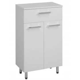  Fürdőszoba komód, 50-es polc, fehérre lakkozott előlap