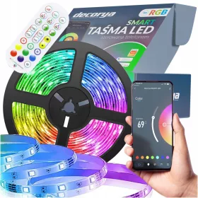   LED -ek LED RGB 5050 12V 230 V WOVIPLE WIFI alkalmazás Mobiln Pilot 5M