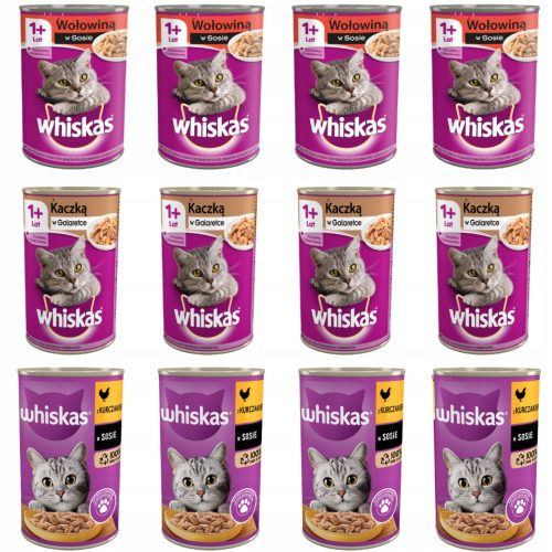 Konzerv macskáknak - Whiskas nedves étel a macska keverékhez 12x400g