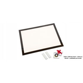 KANDALLÓÜVEG DEKORRAL 67x48, HŐÁLLÓ