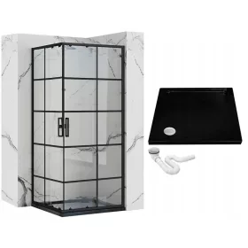 Rea Concept zuhanykabin tolóajtókkal 90 x 90 cm