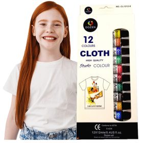   Vízfestékek - Szövetfestékek festéshez 12 szín INTENZÍV!