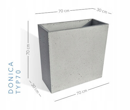  PASOŃ virágcserép 70 cm x 30 x 70 cm beton