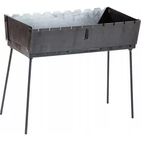   Faszenes grill - Mangal 10 grill szén bőrönd vastag fém 2 mm