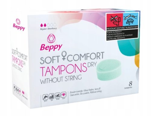  Tamponok zsinór nélkül Beppy Dry Tampons BP002A 8 db.