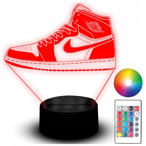Gyermek éjszakai lámpa - NIKE AIR JORDAN LED CIPŐLÁMPA, VILÁGÍTÁS