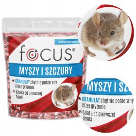   Egerek és patkányok elleni védelem - Fókuszáljon patkányok és egerek granulátumai. 1 kg granulátum