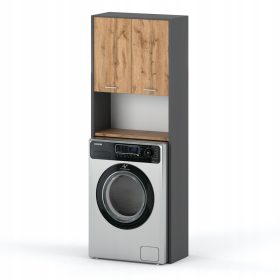   Mosógép szekrény fürdőszoba fürdőszoba szürke / wotan