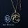  Eye of Horus Ra nyaklánc, 925 ezüst, aranyozott