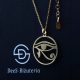  Eye of Horus Ra nyaklánc, 925 ezüst, aranyozott