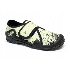   Gyermek papucs - Fekete hologram cipők beszúrja a profil bőrét R 34