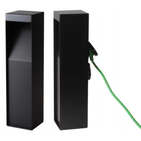    Négyszögletű MCJ világítóoszlop, integrált LED-forrás, 40 cm, fekete