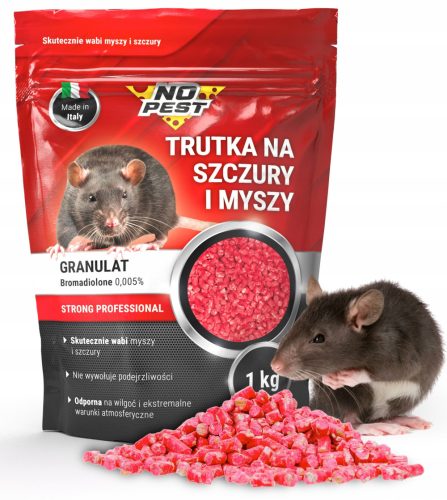 Egerek és patkányok elleni védelem - GRUNULÁLT PATKÁNYOK ÉS EGÉREK MÉRGEZÉS NEM KÁROKOZÓ 1KG