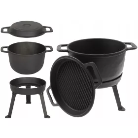 Bogrács - Vadászat üst 10 liter fazekas grill serpenyő