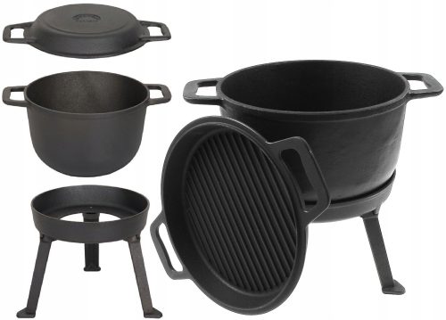 Bogrács - Vadászat üst 10 liter fazekas grill serpenyő