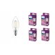 8x E14 izzó Philips LED 2W = 25W retro izzószál