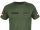 Katonai, vadászpóló - T -péntek a Thermoactive Khaki WOT vezetéknév + fokozatból