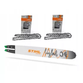   Láncfürész láncvezetö - VEZETÉSRÚD + 2 LÁNC 35cm 3/8 1.3 EREDETI STIHL 017 018 023 025 MS1230