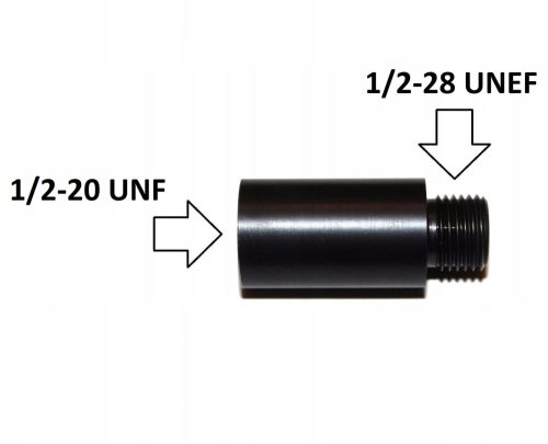 Hangtompító légfegyverekhez - Adapter támogatója 1/2-20 szál 1/2-28